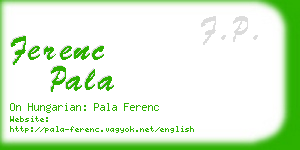 ferenc pala business card